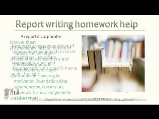 Report writing homework help