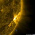 Massive arches of solar material brighten and stream over an active region on the sun’s surface