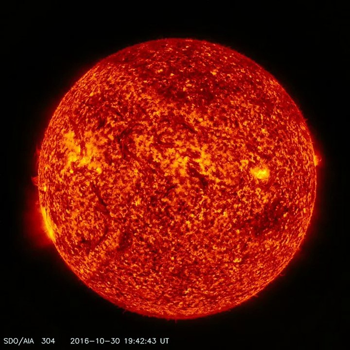 Solar Dynamics Observatory experienced a partial solar eclipse in space when it caught the moon passing in front of the