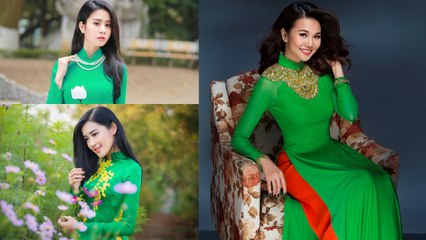 Mẫu Áo Dài Màu Xanh Lá Mạ Cực Đẹp – Áo Dài Cách Tân