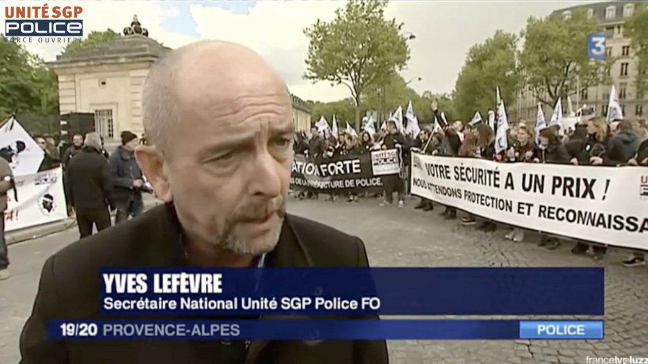 YVES LEFEBVRE SUR FRANCE 3 - INDÉPENDANCE D'UNITÉ SGP POLICE VIS À VIS DU POUVOIR POLITIQUE