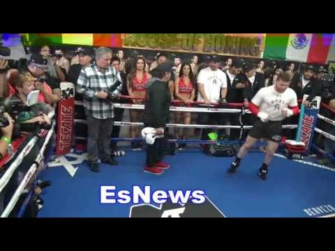 Canelo Throwing Punches JUST AS FAST AT A 130 FIGHT WITH 175 POWER EsNews Boxing
