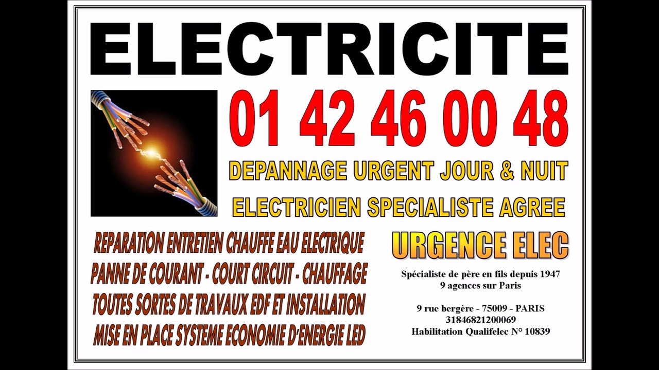 SOS DÉPANNAGE URGENT ÉLECTRICITÉ PARIS 5eme - ÉLECTRICIEN AGRÉÉ 75005 PARIS