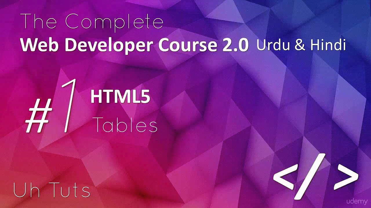 Web Developer Course 2 0 in Urdu & Hindi Tables 23