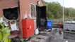 Incendie au parc à conteneurs de Wasmes.Vidéo Eric Ghislain