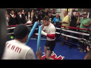 Canelo crazy foot work in camp for Chavez - esnews boxing