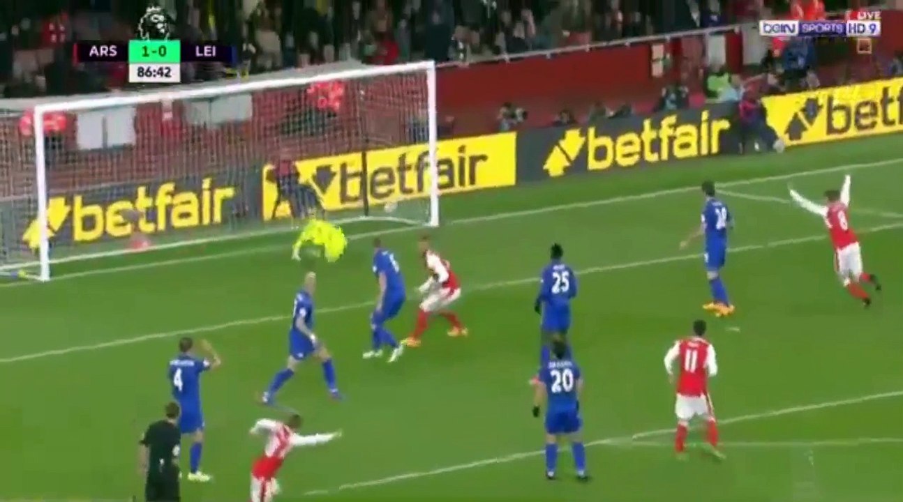 اهداف مباراة ارسنال وليستر سيتي 1-0 (شاشة كاملة)  - الدورى الانجليزى HD