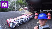 100 Coca Cola и Pepsi раздавили джипом & McDONALDS soda CHALLENGE Кока Кола из МакДОНАЛЬДС Пепси MAX MISTER новое видео