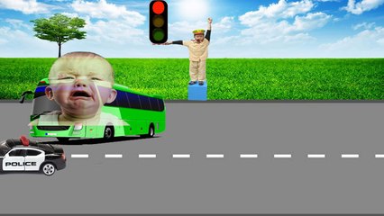 Bad Baby Vs Crying Baby Song - Wheels On The Bus Round and Round - Nursery Rhymes for Children