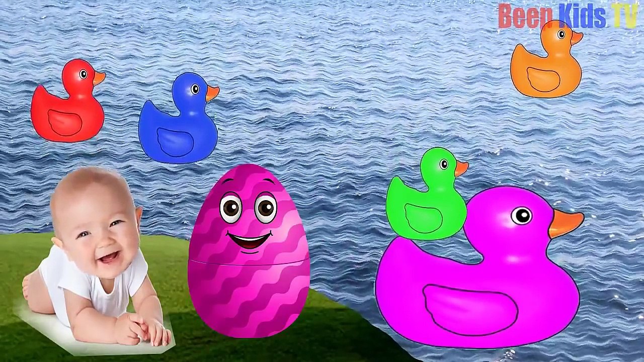 Learn Colors Numbers For Kids w Five Little Ducks Songs - Learning Video For Kids w Bad Baby