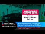 Aumentarán tarifas de tránsito en CDMX