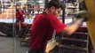 Hector Tanajara killing heavybag  - EsNews boxing