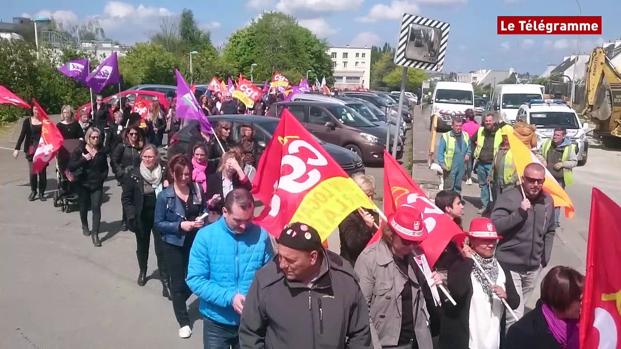 Morlaix. Manifestation des personnels hospitaliers