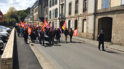 Défilé funéraire pour le centre hospitalier du pays de Morlaix