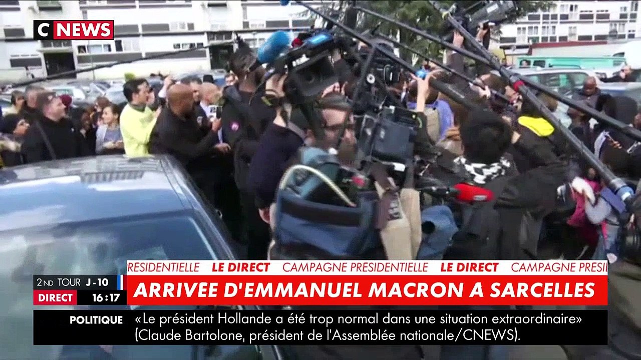 Emmanuel Macron en visite à Sarcelles