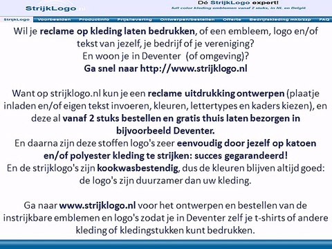 Reclame kleding bedrukken Deventer