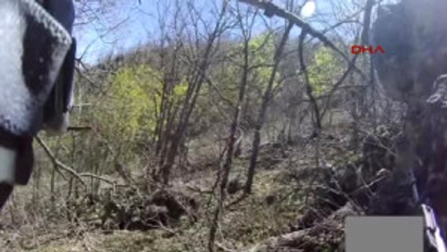 Tunceli Aliboğaz'ı Bölgesinde Çatışma Anında Teslim Olan 8 PKK'lının Görüntüleri