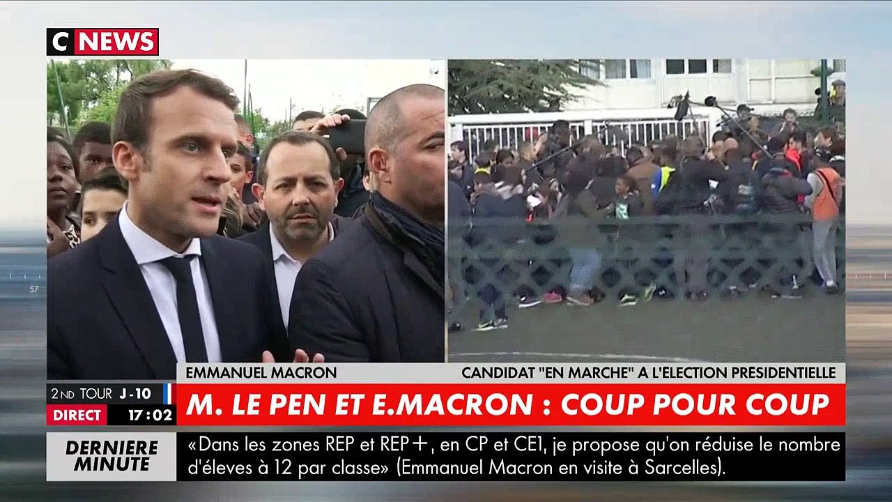 Emmanuel Macron attaque Marine Le Pen à Sarcelles