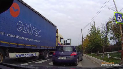 NEW TRUCK ROAD RAGE IN ROMANIA 2017