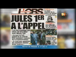 REVUE DE PRESSE DU 27 AVRIL 2017