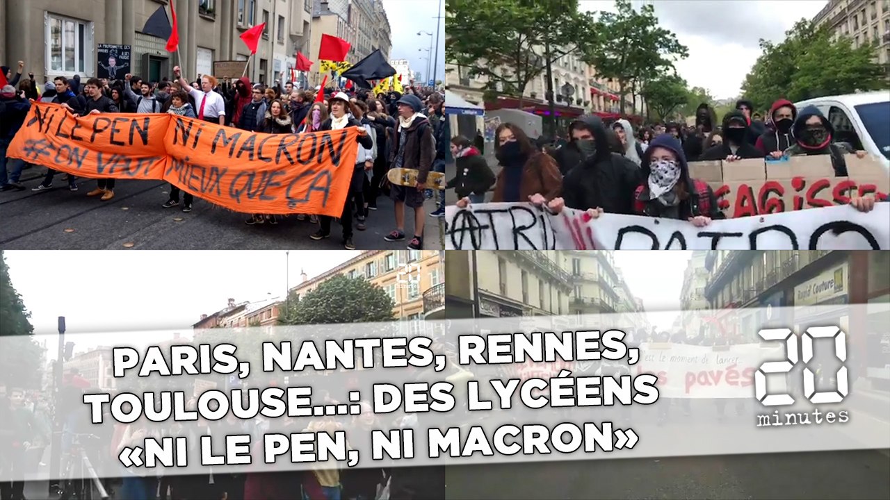 Paris, Nantes, Rennes, Toulouse...: Des lycéens  « Ni Le Pen, ni Macron»