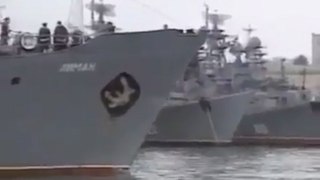 Военный корабль ЧФ РФ 'Лиман' выходит в море