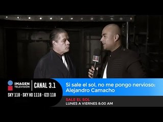 Si sale el sol, no me pongo nervioso: Alex Camacho