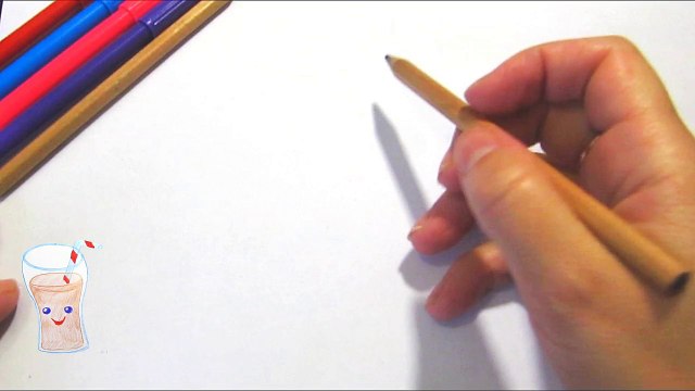 Как рисовать каваи. Как рисовать стакан с газированой водой Kawaii