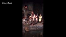 Johnny Depp surprises Disneyland visitors as Captain Jack Sparrow