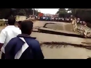 Viral Video : Flood wash away bridge in Chennai
