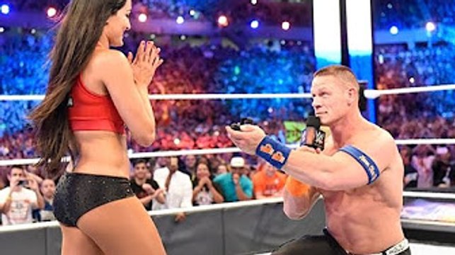 John Cena Surprises Longtime Girlfriend Nikki Bella With Wrestling Ring Proposal