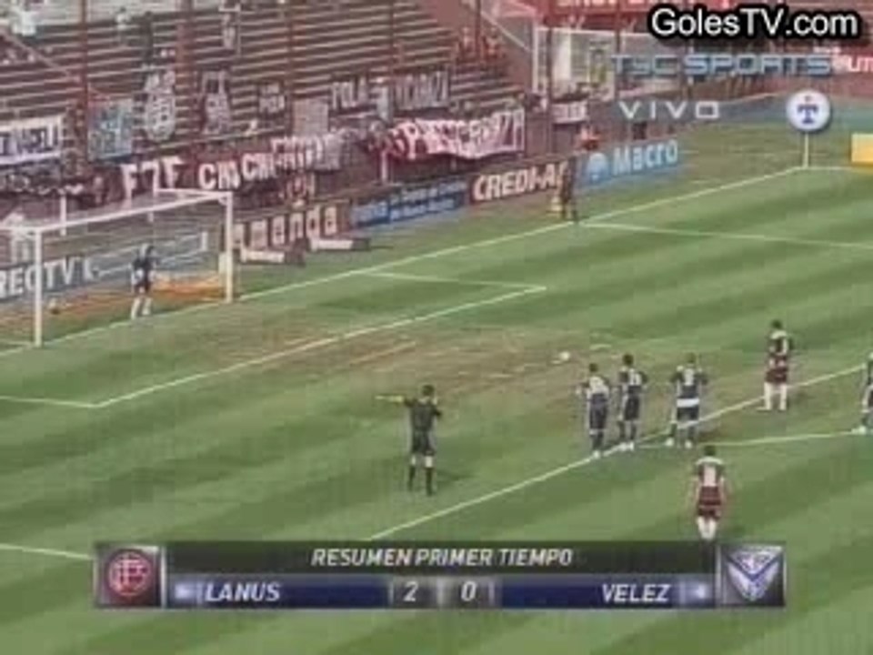 Lanus 2-1 Velez Sarsfield (2-0  Sand)