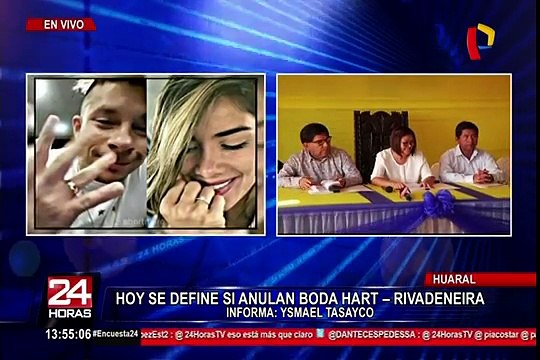 Juez decidirá si declara nulo matrimonio de Mario Hart y Korina Rivadeneira