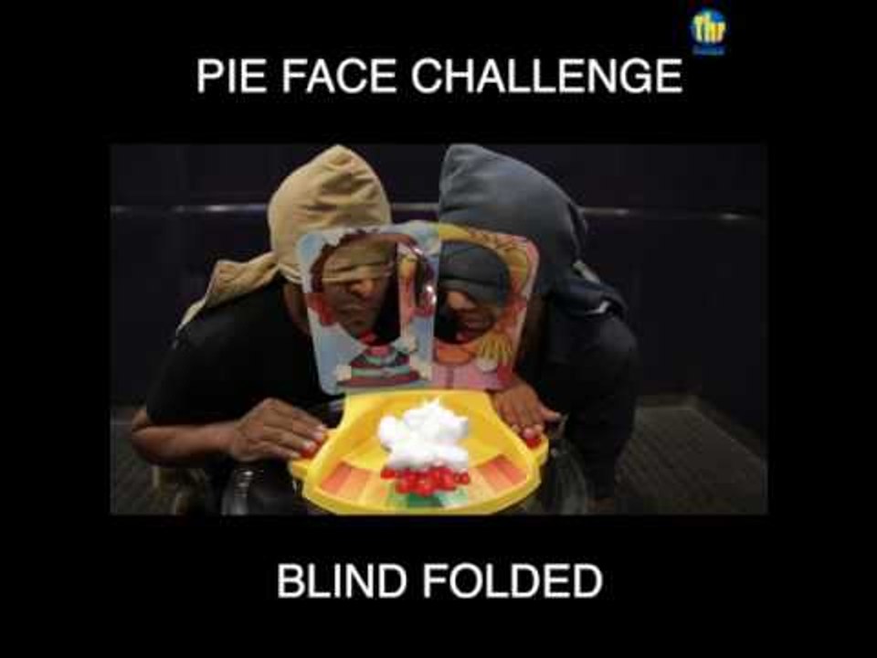 PIE FACE CHALLENGE: BLIND FOLDED