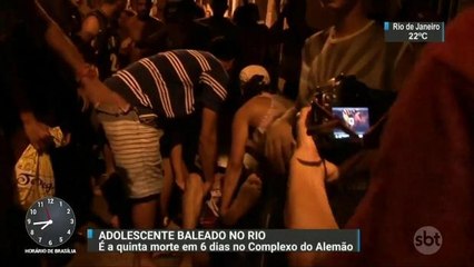 Adolescente morre baleado durante protesto no Complexo do Alemão