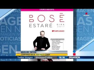 Miguel Bosé hará concierto gratuito en el Zócalo