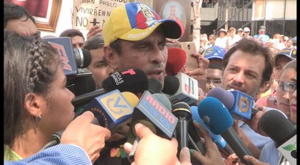 Capriles llama "genocida" a Maduro y lo culpa por la represión en Venezuela