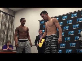 Erik De Leon Weigh in and faceoff EsNews Boxing