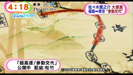 6/23 めざましテレビ アクア 「超高速！参勤交代」初日舞台挨拶