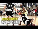 Zion Williamson BREAKS Defenders ANKLES & Hits The Shot!! Adidas Gauntlet Day 2!!