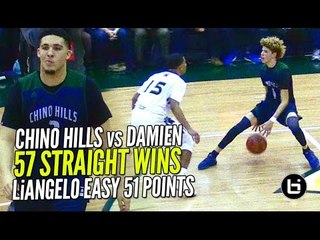 LiAngelo Ball 52 POINTS & LaMelo Ball Gets SHIFTY!! Chino Hills vs Damien Pt 2 FULL Highlights!!