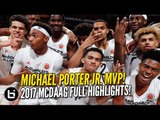 Michael Porter Jr. Wins MVP! 2017 McDonald's All American Game Highlights!