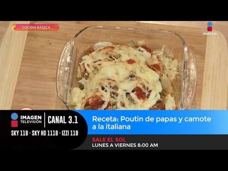 Receta: Poutin de papas y camote a la italiana