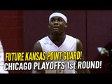 Kansas commit Markese Jacobs leads Chicago Uplift in City Playoffs Round 1!