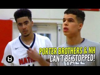 Michael Porter Jr & Jontay Porter CAN'T BE STOPPED! NH's BIG 3 First Two Games Highlights!