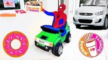 DUNKIN DONUTS DRIVE THRU Prank! w/ Spiderbaby Joker Iron Man Hulk Disney Cars in Real Life