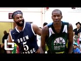 Jamal Crawford & Zach LaVine Put On CRAZY Show In Seattle Pro Am vs Drew League Game!!