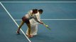 Sania Mirza taught Mamta Banerjee Tennis during exhibition match