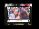 Un fan des Raptors se fait renverser un coca sur la tête pendant que des fans des Bucks lui font des doigts