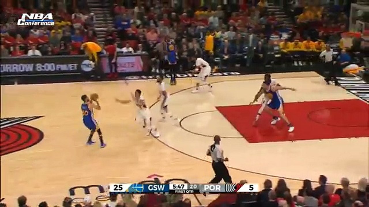 Golden State Warriors vs Portland Trail Blazers - 1st Half Highlights _ G4 _ Apr 24, 2017 Playoffs